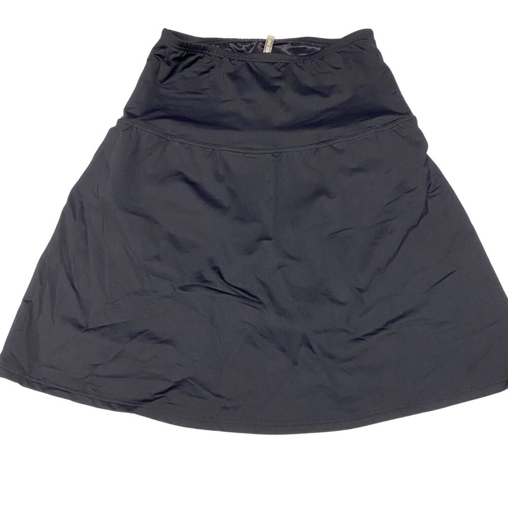 Lands End $64‎  Womens Black Swim Skirt Nylon/Spandex 6 NWT